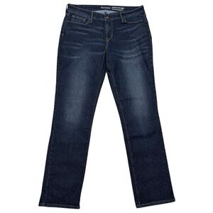 Levi’s Signature Dark Was 5 Pocket Button Zip Close Modern Straight Jeans 14